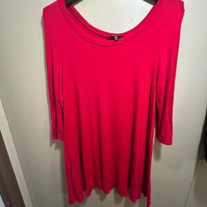 City Triangles Vibrant Red Tunic Top
